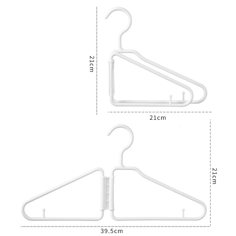 2024 New design Magic Space Saving Coat Hangers Plastic Foldable Hanger Clothes Organizers Rack For Small Space