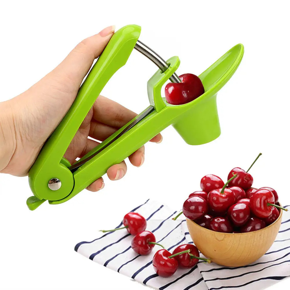 Kitchen Gadgets Cherry Pitter Plastic Fruit Core Seed Remover Portable Corer Manual Olive Cherry Pitter Tool