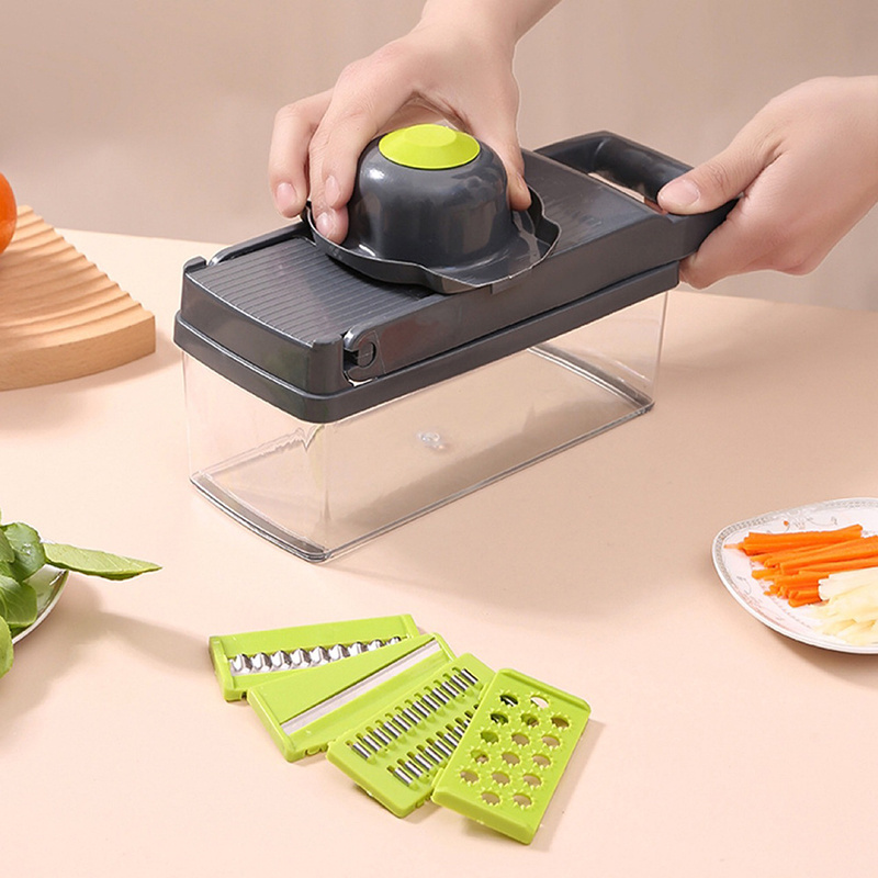 2023 New Fruit Safe Kitchen Gadgets Slicer Easy Use 16 in 1 multifunctional Manual Vegetable Cutter Grater Chopper