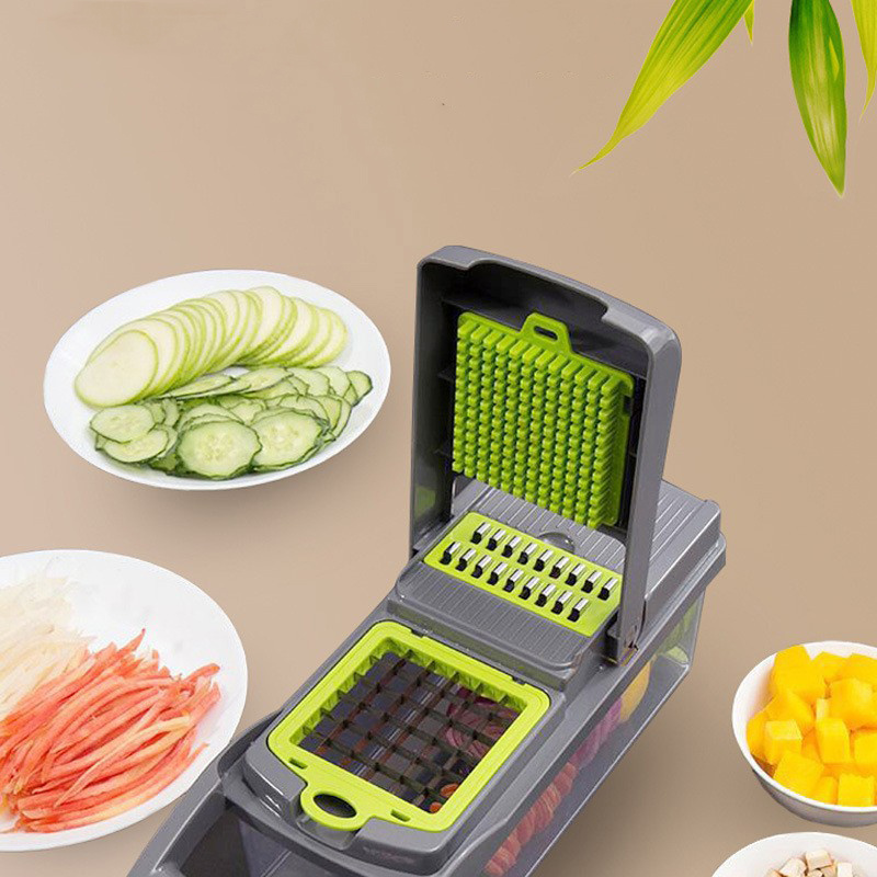 New Arrival 15 In 1 Vegetable Chopper Multifunctional Cutter Handheld Potato Onion Peeler Kitchen Fruits Slicer Vegetable Cutter