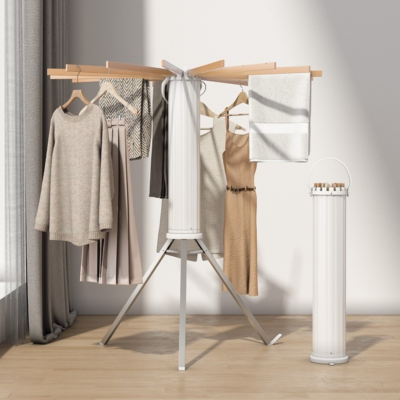 Tripod Clothes Drying Rack Octopus Clothes Hanger Towel Rack Floor Stand foldable Clothing Rack Coat Hanger for Daily Use Travel