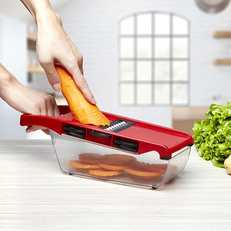 Multifunctional Vegetable Cutter With Container Shredder Veggie Slicer Vegetable Chopper Lemon Slicer