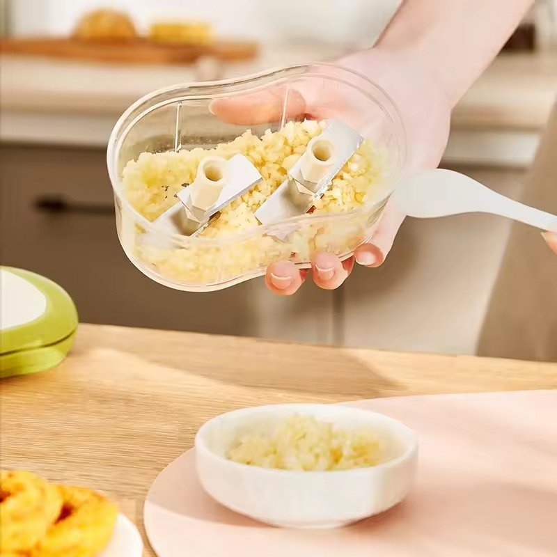 Mini Speedy Portable Hand Pull String Garlic Mincer Onion Cutter Hand Press Garlic Masher Manual Chopper Garlic Crusher