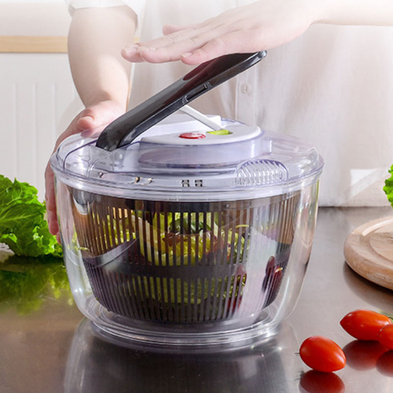 Easy to use pro Pump Spinner with Bowl Colander and Built in draining System for Fresh, Crisp, Clean Salad