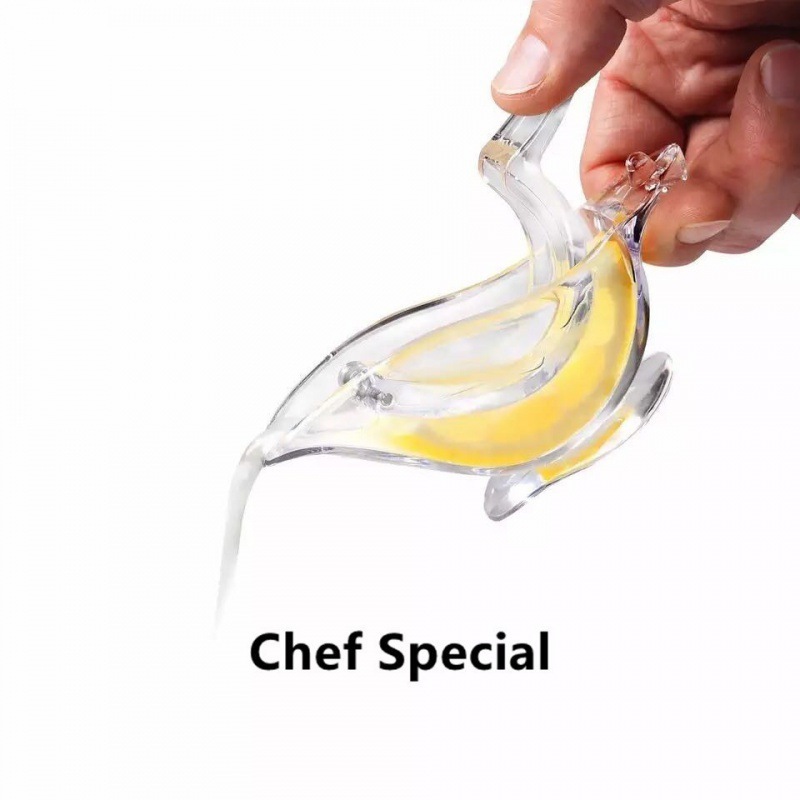 2023 Hot Sales Mini Manual Press Juicer Art Bird Shaped Lemon Squeezer Exprimidor Transparent Crystal Lemon Squeezer