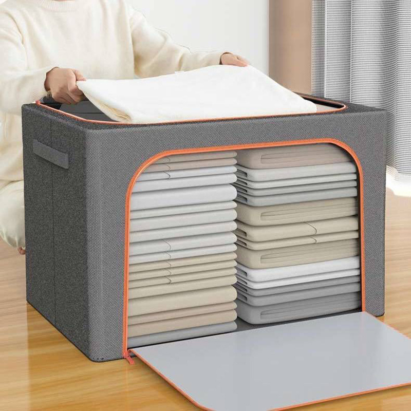 Wholesale 22L ,66L , 72L, 100L Home Storage and Finishing, Multiple Capacities Foldable Fabric Storage Box with Lid