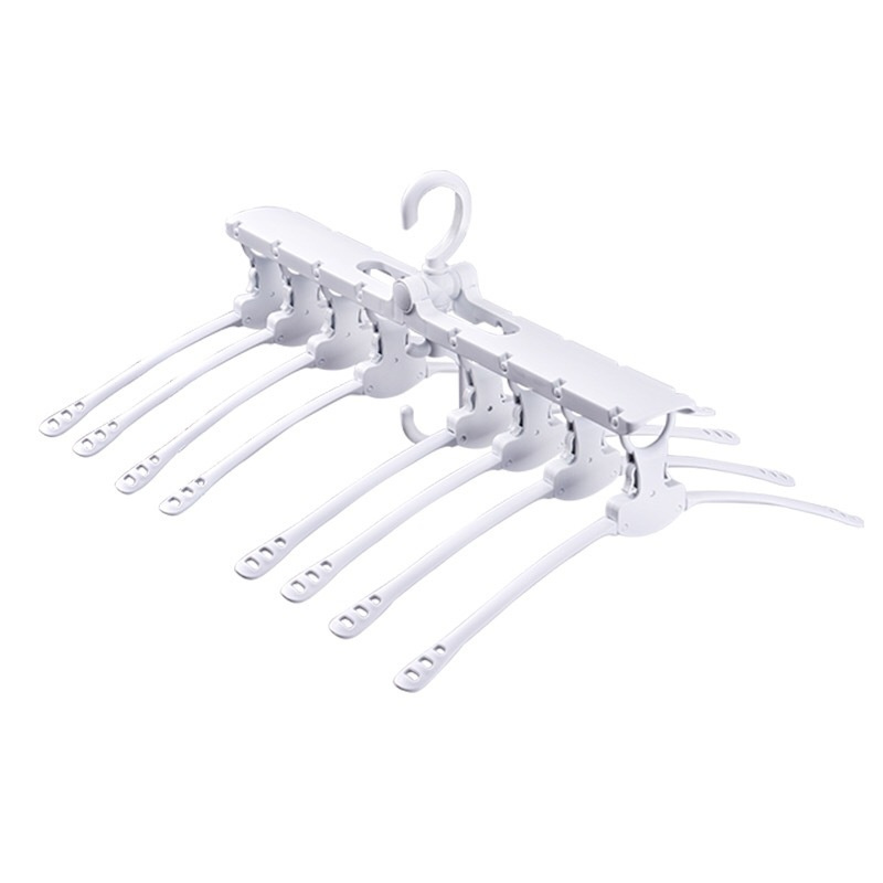 Factory wholesale Multifunctional space saving clothes rack Non slip 8 in 1 foldable plastic magic hangers