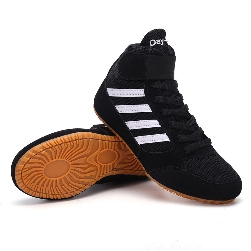 OEM ODM Custom Professional Youth Training Wrestling boots TPR Rubber sole Make Your Own Boxing Wrestling Shoes For Men