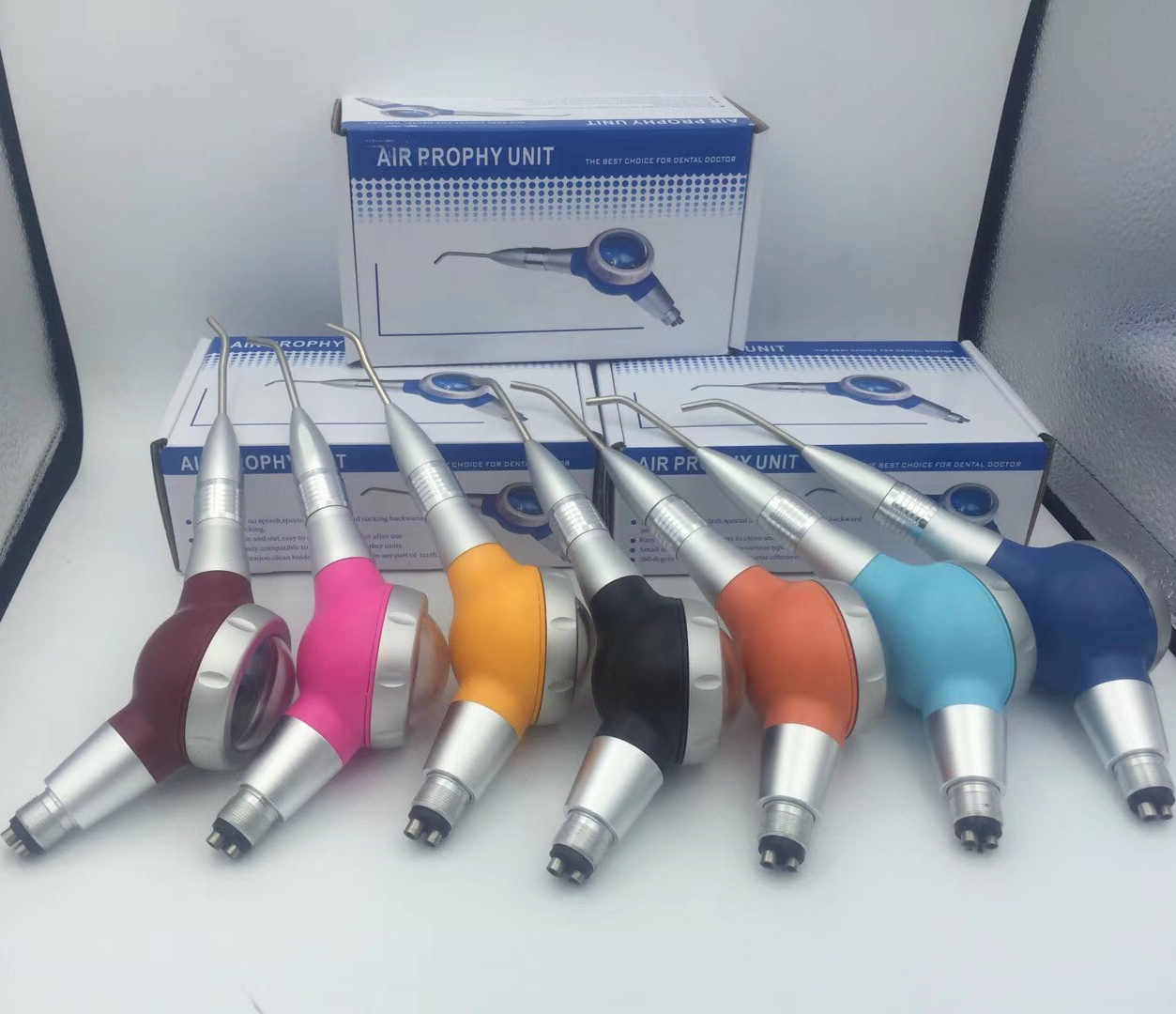 Dental equipment colorful air prophy jet air polisher unit teeth cleaning sand powder gun dental sand blaster 2hole 4hole