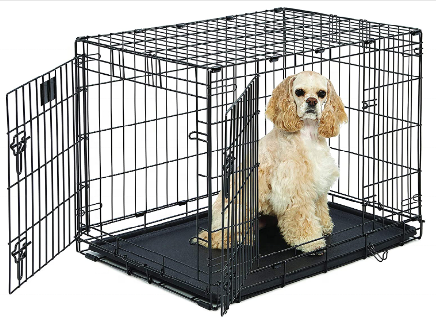 Double door foldable pet carrier cage pet cages carries dog cage crates for dogs