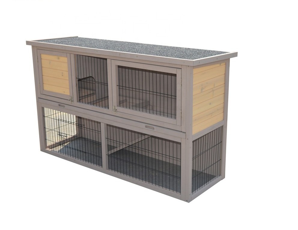 Outdoor large wooden rabbit hutch pet cages carriers