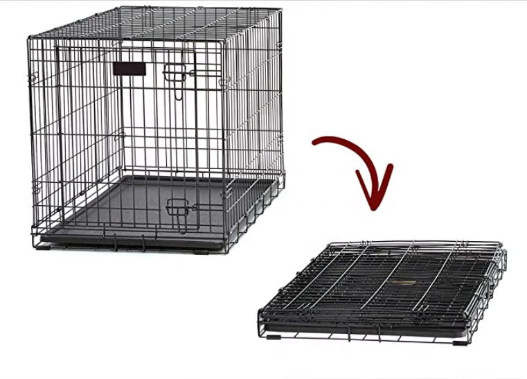 Double door foldable pet carrier cage pet cages carries dog cage crates for dogs