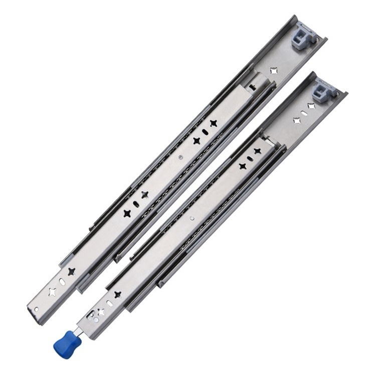 Stainless steel 53 wide heavy-duty rail lengthened thickened damping trailer drawer rail with lock industrial slide