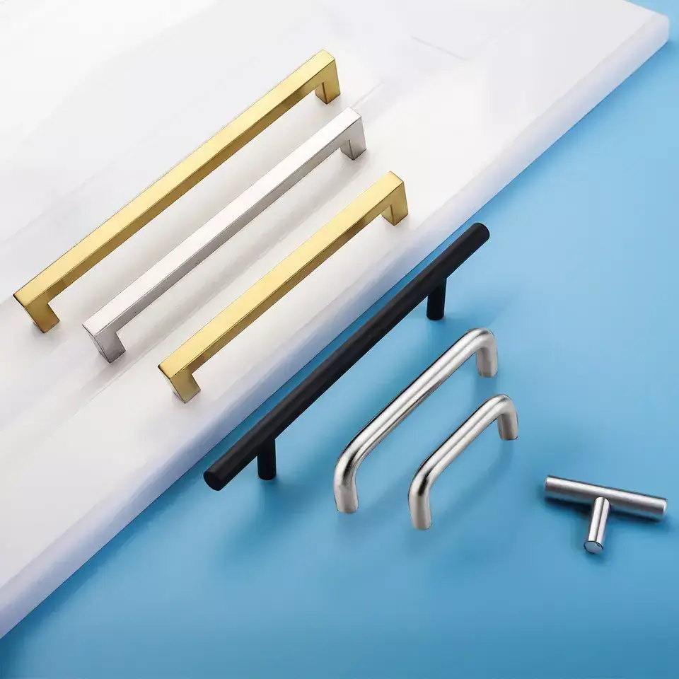 stainless steel cabinets Drawer Pulls T Bar Pull Furniture Handles Cabinet knobs Handle 55mm pull handle