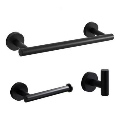 304 stainless steel bathroom accessories set towel rack hook wall mounted toilet accessories