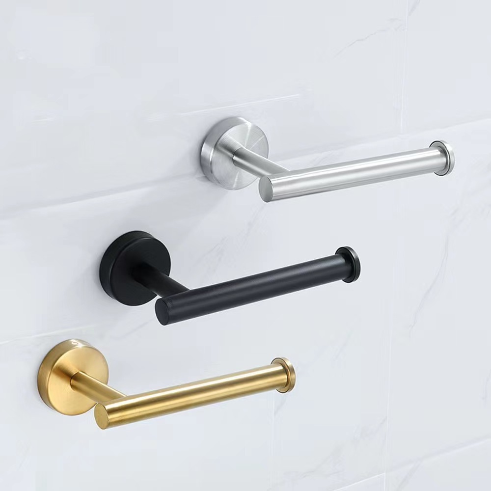 304 stainless steel bathroom accessories set towel rack hook wall mounted toilet accessories