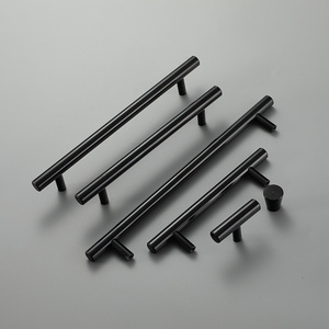 Hardware Furniture Drawer Cabinet Pulls Furniture Handle Knob Handle Aluminum for Cabinets Door T Bar Black Kitchen Cabinets