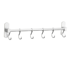 Space aluminum kitchen hanging pole, pot shovel, spoon hanging pole, wall mounted storage rack, kitchen hook wholesale