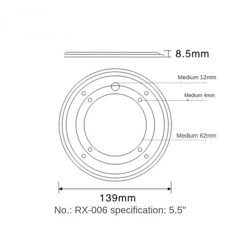 5.5-inch hollow iron turntable 360-degree rotating display cabinet turntabledisplay tray turntable iron turntable