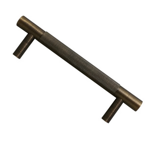 Solid brass northern European simple bronze knurled handle drawer wardrobe door handle cabinet handle