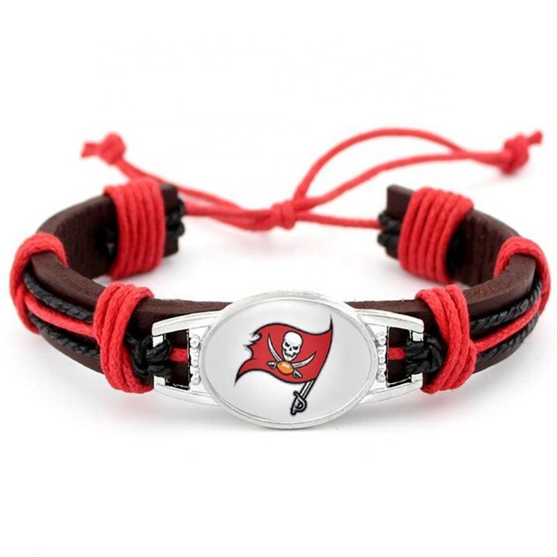 American football team Tampa Bay Buccaneers woven umbrella rope survival bracelet