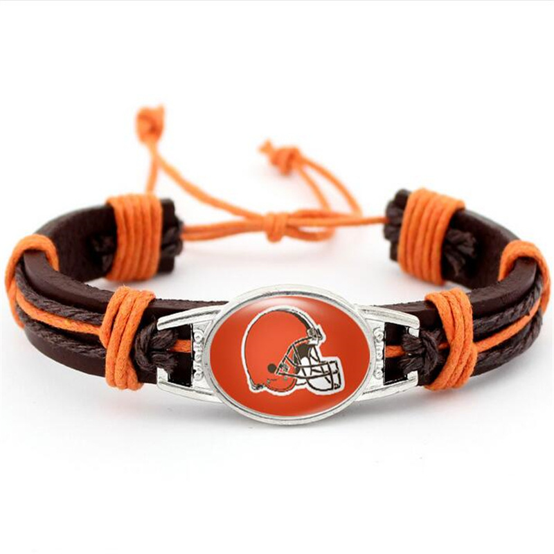 American football team Tampa Bay Buccaneers woven umbrella rope survival bracelet