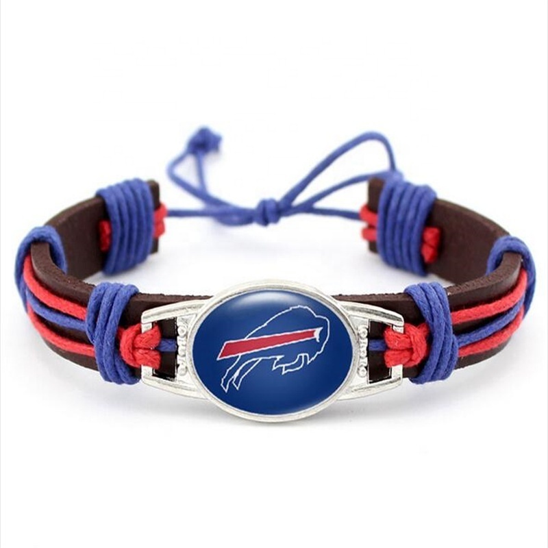 American football team Buffalo Bills woven umbrella rope survival bracelet