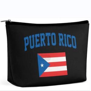 High Quality double side printed waterproof Puerto Rico Cosmetic Bags Souvenirs Makeup Bags Puerto Rican Root Flag Gifts