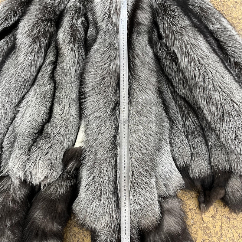 Genuine Tanned Natural Silver Fox Pelts Hides Fur Real Fox Skin Hides