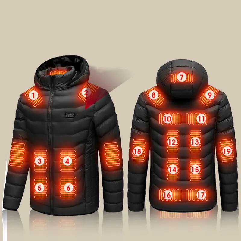 High Quality Heating Jacket  Unisex Heated Jacket For Men Winter Waterproof Heated Down Jacket