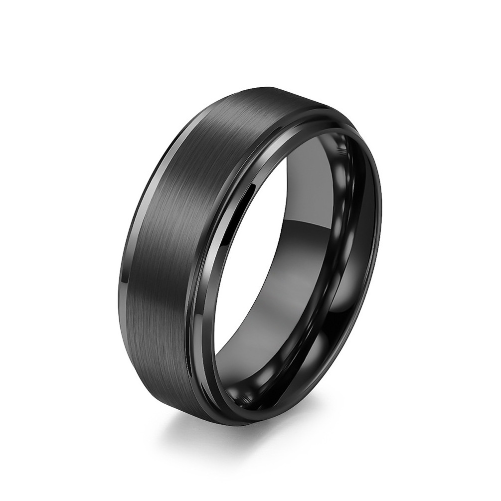 C&J Fashion Rings Jewelry 6MM 8MM 10MM Men's All Black Matte Finished Tungsten Carbide Wedding Bands