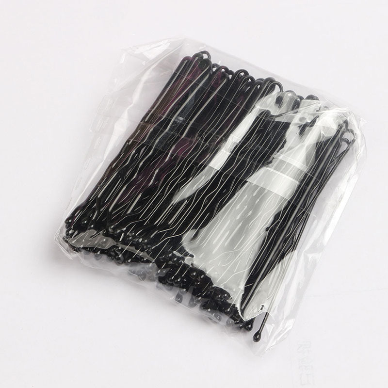 Cheap 50 Pcs 4 Colors 5cm Hair Clip Lady Hairpins Curly Wavy Grips Hairstyle Hairpins Women Bobby Pins Styling Hair Accessories