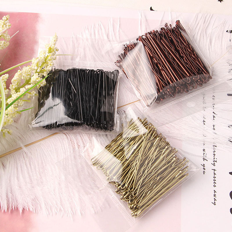 Cheap 50 Pcs 4 Colors 5cm Hair Clip Lady Hairpins Curly Wavy Grips Hairstyle Hairpins Women Bobby Pins Styling Hair Accessories