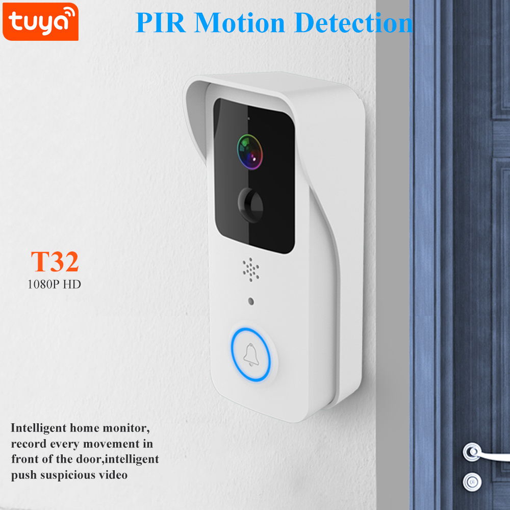 Tuya 1080P Wireless Home Security Visual Door Bell Camera Waterproof IP65 Intercom Door Phone Smart Wifi Video Doorbell