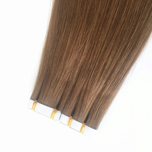 Wholesale 100% human hair tape in extensions Seamless Handtied Pu Skin Weft Injected Tape In invisible tape hair extensions