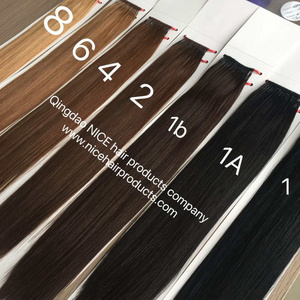 stock human hair extension in Korea/Japan salon 100% virgin hair material no tip hair extension wigs