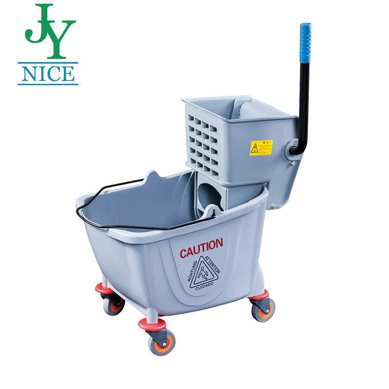 Plastic 360 Mop Bucket With Iron Wringer on Wheels Cheap Floor Cleaning Water Mop And Bucket