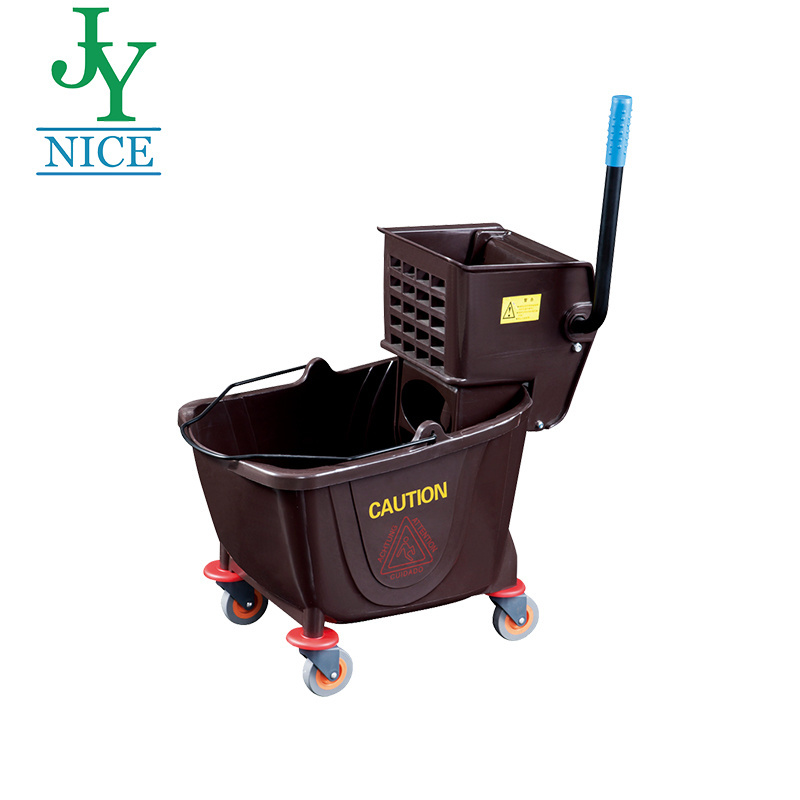 Plastic 360 Mop Bucket With Iron Wringer on Wheels Cheap Floor Cleaning Water Mop And Bucket