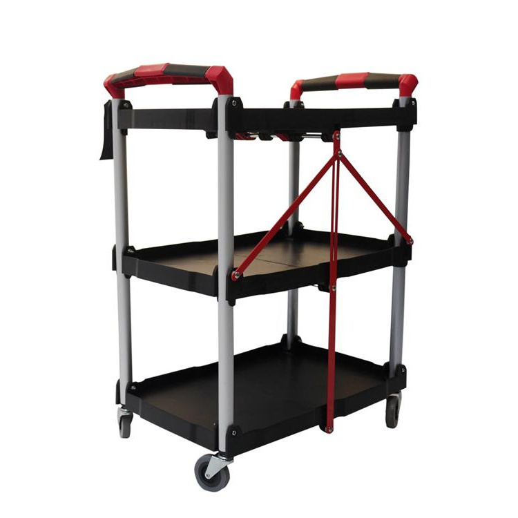 carrying kitchen hand cart shopping serving platform foldable trolleys with wheels