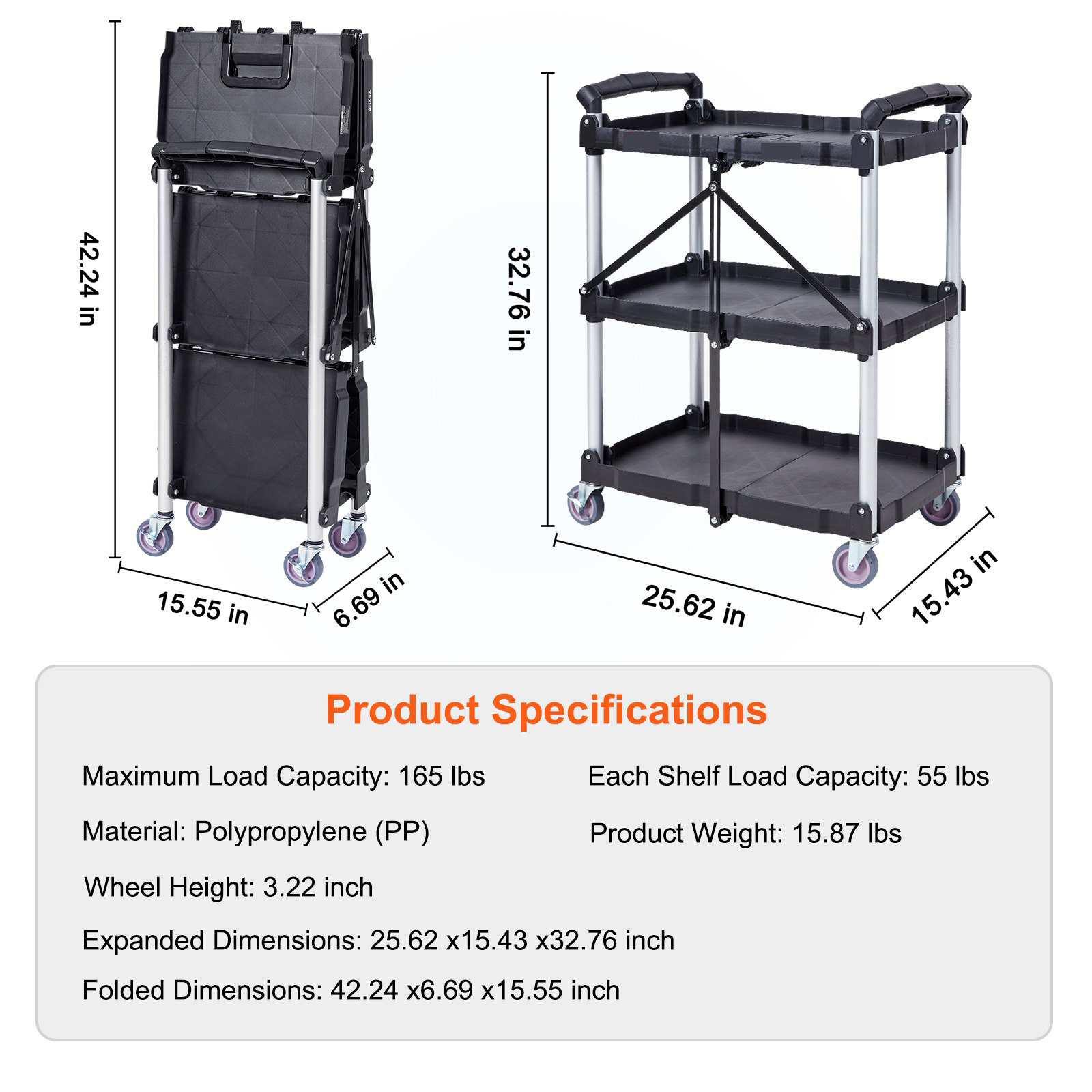 carrying kitchen hand cart shopping serving platform foldable trolleys with wheels