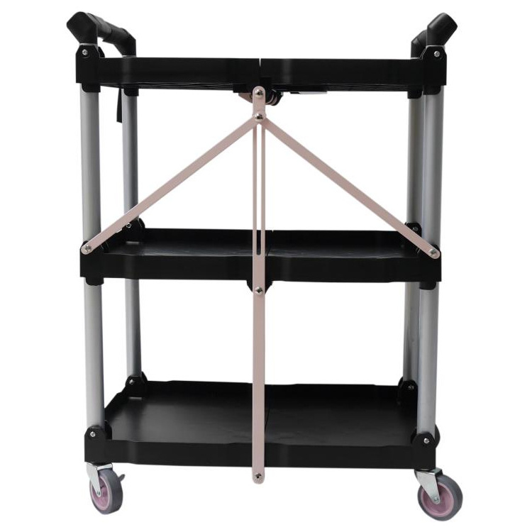 carrying kitchen hand cart shopping serving platform foldable trolleys with wheels