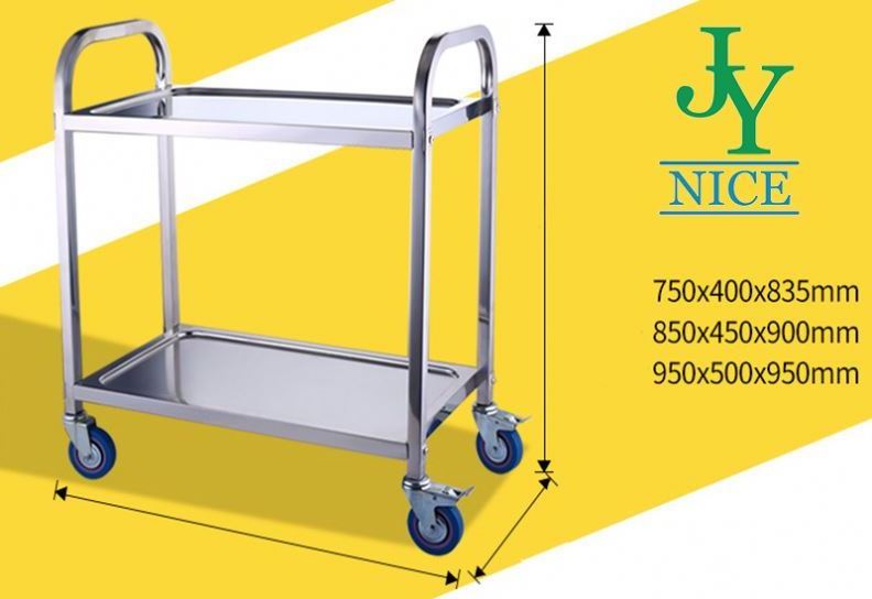 commercial heavy duty Mobile hotel room service Utility Cart 2 layers 3 layers Stainless Steel Hospital Medical Trolley