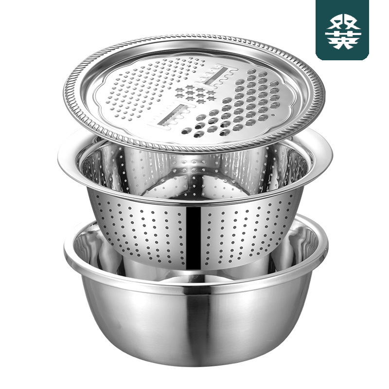 Sharp Mixing Bowl With Grater Efficient Grater Washing Basin Colander for Fruit Versatile Vegetable Grater with bowl