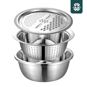 Sharp Mixing Bowl With Grater Efficient Grater Washing Basin Colander for Fruit Versatile Vegetable Grater with bowl