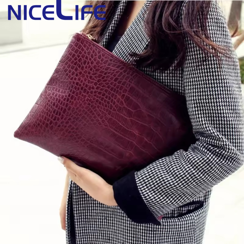 Wholesale Fashion Luxury Designer Dinner Bags Women Animal Print Faux Leather Envelope Clutch Bag