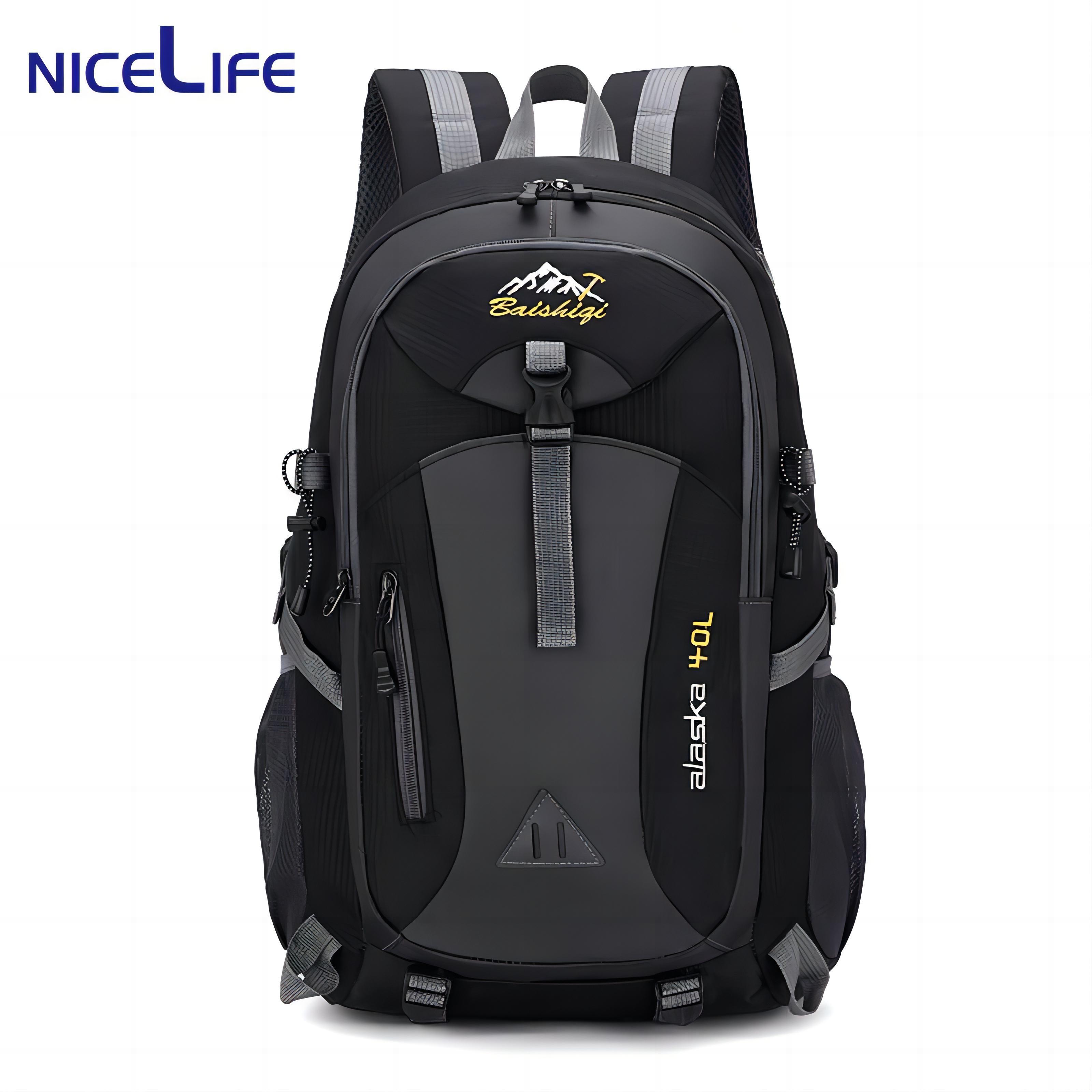 Nice Life 2024 New 40L Wholesale Lightweight Waterproof Outdoor MultiFunction Camping Backpack For Travelling Hiking Backpacks