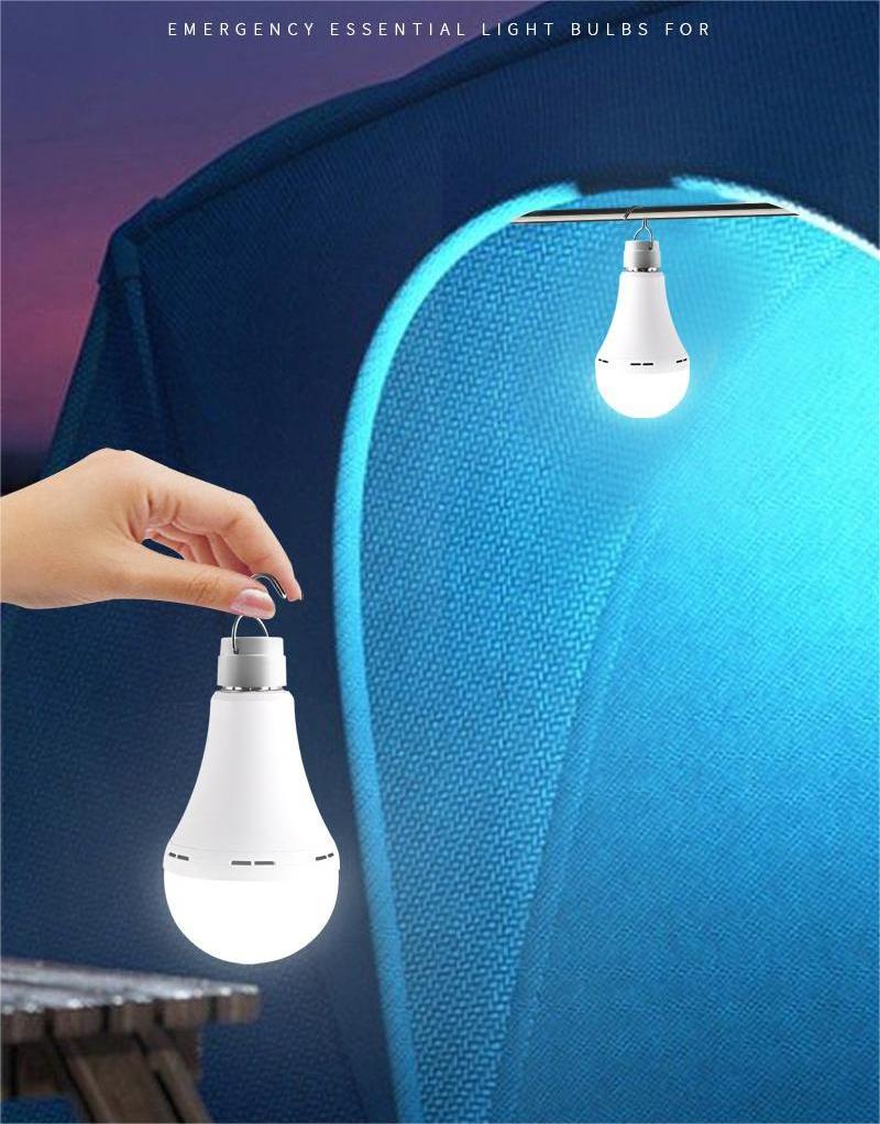 Rechargeable Led Plastic E27 9W 12W 15W 18W Battery Powered Light Led Emergency Bulb Energy Saving Indoor Lighting Bulb