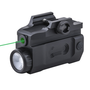 LED Laser Flashlight Red Green Laser Lighting Tactical Flashlight Hanging Hunting Patrol Aluminum Alloy Black CE IP68 Emergency