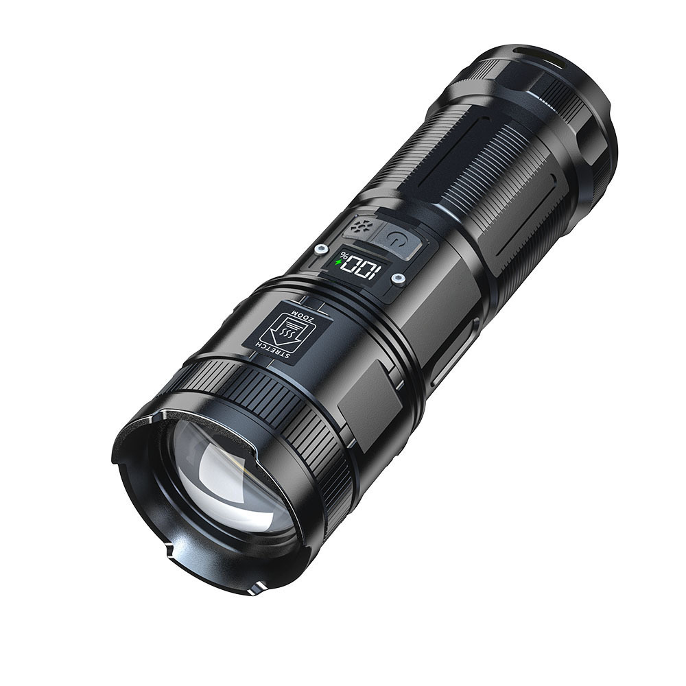 2023 flashlight with magnet for camping torch light zoomable usb rechargeable tactical led flashlight