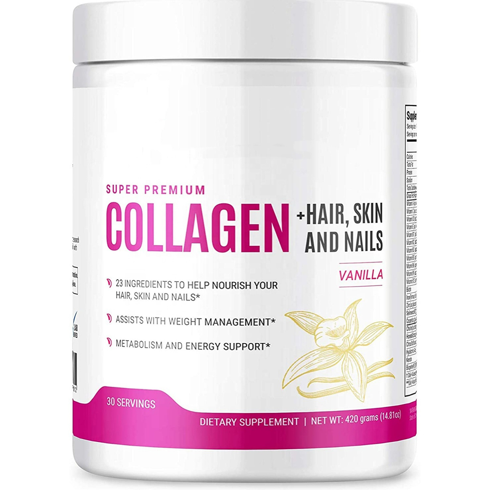 OEM ODM Private Label Beauty Hair Skin Nails Supplement Premium Halal Multi Vitamin Hydrolyzed Collagen Powder For Metabolism